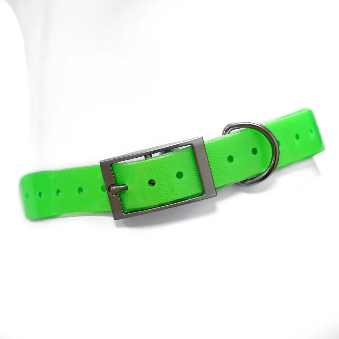 2.5Cm Wide Heavy Duty TPU Dog Collar Waterproof Hunting Adjustable Pet Collar 8 Colors for Large Medium Dogs Outdoor Training
