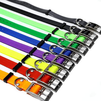 2.5Cm Wide Heavy Duty TPU Dog Collar Waterproof Hunting Adjustable Pet Collar 8 Colors for Large Medium Dogs Outdoor Training