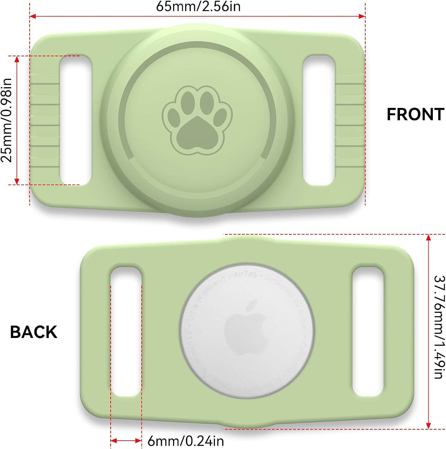 for Airtag Dog Collar Holder 2 Pack,Gps System Accessories