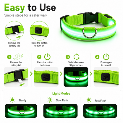 LED Safety Dog Collar